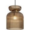 Стеклянный подвесной светильник Layla FR5558PL-01BR цилиндр коричневый Freya