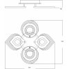 Потолочная люстра Ivy 10254/4LED белая Escada