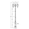 Стеклянный наземный фонарь AMERICA S 83410SA 10 down E7 Bl прозрачный Oasis Light