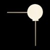 Стеклянный настенный светильник Meridian 10132/B Gold форма шар белый Loft It