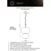 Стеклянный подвесной светильник Adeli APL.646.06.20 белый форма шар Aployt