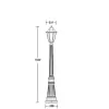 Стеклянный наземный фонарь PETERSBURG ECONOM 79811E Bl прозрачный Oasis Light