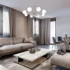 Стеклянная потолочная люстра Ethereal 2110/8P Nickel форма шар белая Escada