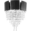 Стеклянное бра Molina LDW 7045-2 BK+CHR прозрачное Lumina Deco