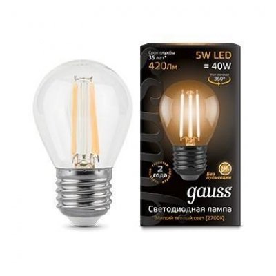 Лампочка светодиодная Filament 105802105 Gauss
