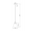 Стеклянный подвесной светильник Brizzi V2780-1P конус прозрачный