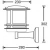 Настенный фонарь уличный TOKIO 68301/12 Bl smoke Oasis Light