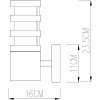 Стеклянный настенный фонарь уличный Portica A8371AL-1BK цилиндр белый Artelamp