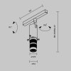 Трековый светильник Gala TR108-2-10W4K-B цилиндр черный Maytoni