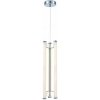 Стеклянный подвесной светильник Rocks 2301-3M CR белый цилиндр iLedex