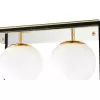 Стеклянный потолочный светильник Maldini LDC 8060-2 F.GD+BK белый форма шар Lumina Deco