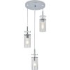 Стеклянный подвесной светильник Avolto 10191/3 Chrome цилиндр прозрачный Escada