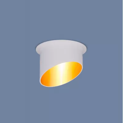 Точечный светильник Flami 7005 MR16 WH/GD белый/золото Elektrostandard встраиваемый