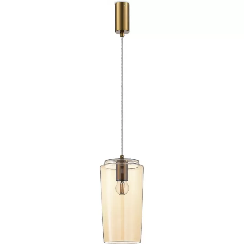 Стеклянный подвесной светильник Eleganza S111058.1Amber цилиндр цвет янтарь Стеклянный подвесной светильник Eleganza S111058.1Amber цилиндр цвет янтарь