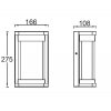 Стеклянный настенный светильник уличный  W1857-3K Bl прозрачный Oasis Light