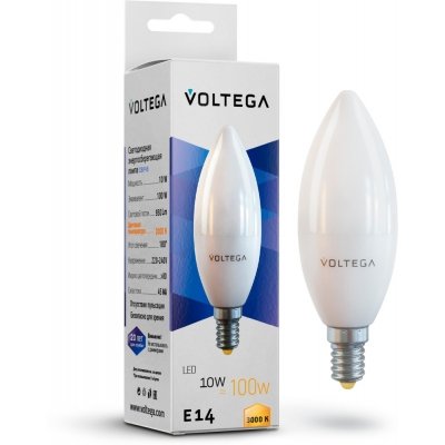 Лампочка светодиодная Candle 10W 7241 Voltega