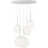 Стеклянный подвесной светильник Basic form MOD321PL-05W форма шар белый Maytoni