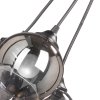 Стеклянный подвесной светильник  V4360-1/3S форма шар серый Vitaluce