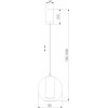 Стеклянный подвесной светильник Cobble 50258/1 LED бирюзовый форма шар Eurosvet