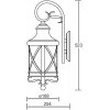 Стеклянный настенный фонарь уличный LUCERNA 84802/18 Bl прозрачный цилиндр Oasis Light