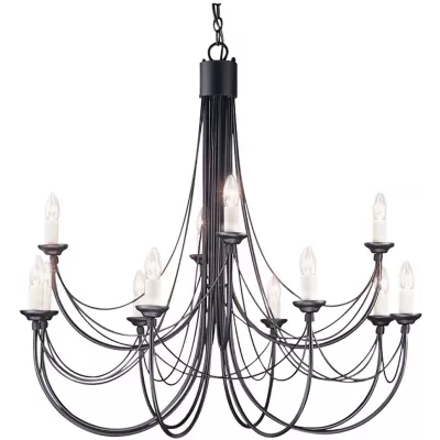 Подвесная люстра Carisbrooke CB12-BLACK Elstead