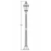 Стеклянный наземный фонарь  95208L Bl прозрачный Oasis Light