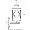 Стеклянный настенный фонарь уличный LUCERNA 84801 Gb цилиндр прозрачный Oasis Light