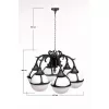 Уличный светильник подвесной GENOVA 88170/6/16 Bl форма шар белый Oasis Light Уличный светильник подвесной GENOVA 88170/6/16 Bl форма шар белый Oasis Light