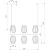 Стеклянный подвесной светильник Alva 30183/6 латунь белый Eurosvet