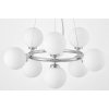 Стеклянный подвесной светильник Marsiada LDP 6033-9 CHR форма шар белый Lumina Deco