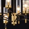 Стеклянная потолочная люстра  IL5177-6+6PLS-29 BRASS TUBO цилиндр прозрачная