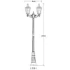 Стеклянный наземный фонарь ALBORG 79709A/02 Bl прозрачный Oasis Light