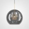 Стеклянный подвесной светильник CATCH catch-smoky01 форма шар серый ImperiumLoft