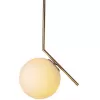 Стеклянный подвесной светильник IC Lights L25761.86 форма шар белый L'Arte Luce