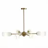 Стеклянная потолочная люстра Treviso SL1180.202.06 белая цилиндр ST Luce