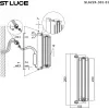 Стеклянный настенный светильник Bamboo SL6224.301.01 цилиндр прозрачный ST Luce