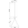 Подвесной светильник Moth FR5392PL-01GR конус серый Freya