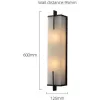Стеклянное бра Wall lamp MT8856-2W black белое DeLight Collection