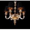 Стеклянная подвесная люстра Stefanea LDP 5012-6 BK конус черная Lumina Deco