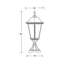 Стеклянный наземный фонарь BREMEN 79824 SB3L Bl Oasis Light