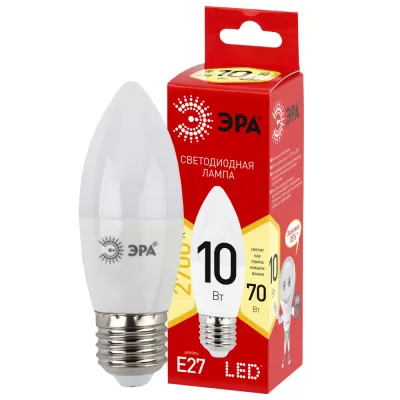 Лампочка светодиодная LED B35-10W-827-E27 R ЭРА Лампочка светодиодная LED B35-10W-827-E27 R ЭРА