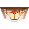 Стеклянная потолочная люстра  1028/2PL-LN.Satinato+R.Rosso GOLD белая