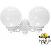 Настенный фонарь уличный GLOBE 250 G25.141.000.WYF1R белый форма шар Fumagalli