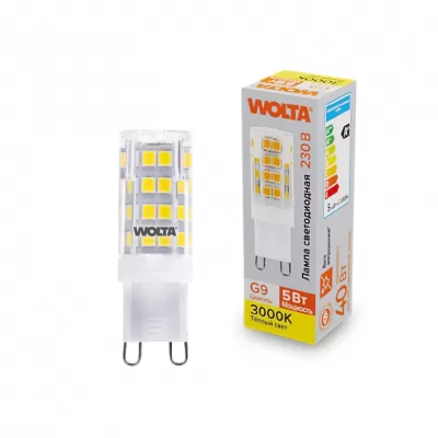 Лампочка светодиодная  WSTD-JCD-5W3KG9-C Wolta