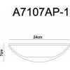 Стеклянное бра Interior A7107AP-1CC белое Artelamp