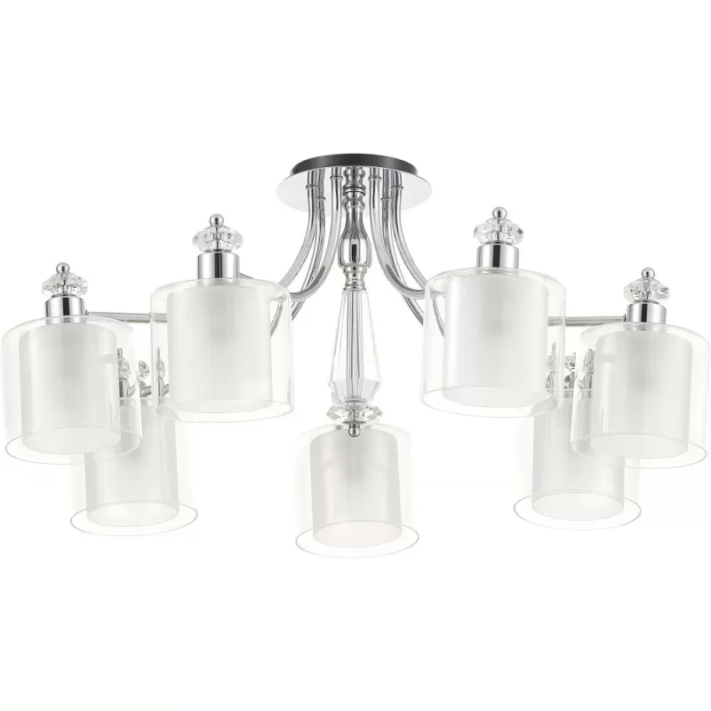 Стеклянная потолочная люстра Lavinia 3170-307 прозрачная цилиндр Rivoli Стеклянная потолочная люстра Lavinia 3170-307 прозрачная цилиндр Rivoli