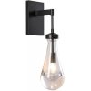 Стеклянное бра Raindrop MT9093-1W black brushed gold прозрачное DeLight Collection