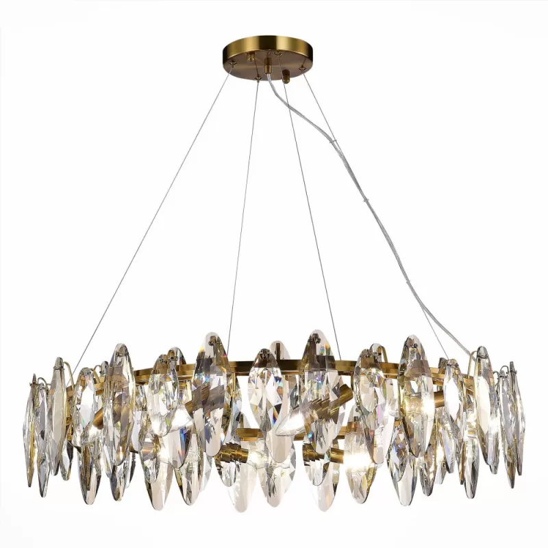 Хрустальная подвесная люстра Ancona SL1227.303.12 прозрачная ST Luce Хрустальная подвесная люстра Ancona SL1227.303.12 прозрачная ST Luce