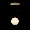 Стеклянная потолочная люстра Signal 10029PM Gold форма шар белая Loft It