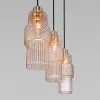 Стеклянный подвесной светильник Soho 50209/3 бронза цвет янтарь цилиндр Eurosvet